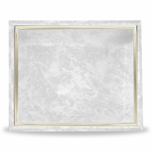 10-1/2 X 13 INCH WHITE PLAQUE HOLDS 8-1/2 X 11 CERTIFICATE, GOLD RAISED BORDER