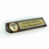 10-1/2" x 3" CADUCEUS GENUINE WALNUT DESK BLOCK WITH 2" ETCHED ENAMEL MEDALLION MATTE BLUE/GOLD NAME PLATE