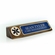 10 1/2" X 3" GENUINE WALNUT DESK BLOCK WITH 2" EMBOSSED PARAMEDIC MEDALLION BLUE GOLD ALUMINUM NAME PLATE