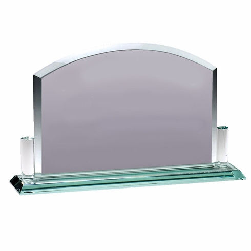 10-1/2" x 6-1/2" x 3/8" JADE GLASS BILLBOARD AWARD BEVELED EDGE