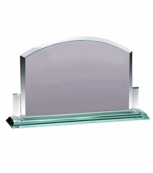 10-1/2" x 6-1/2" x 3/8" JADE GLASS BILLBOARD AWARD BEVELED EDGE