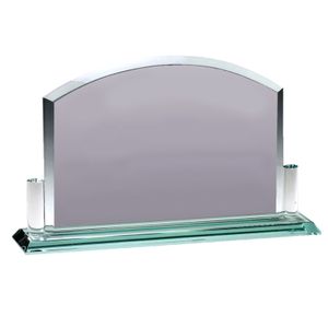 10-1/2" x 6-1/2" x 3/8" JADE GLASS BILLBOARD AWARD BEVELED EDGE