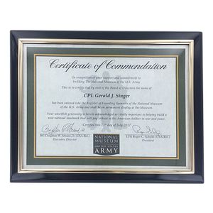 9 X 12 INCH PREMIUM PIANO FINISH EBONY CERTIFICATE PLAQUE GOLD PLEXIGLASS BORDER