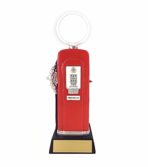 10-1/4 INCH FULL COLOR GAS PUMP RESIN TROPHY
