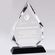 10-1/4 X 6-1/2 INCH ARROWHEAD OPTICAL CRYSTAL AWARD WITH BLACK BASE.