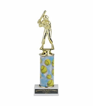 10, 11, 12 INCH ONE COLUMN SPORTS TROPHY TAKES FIGURE