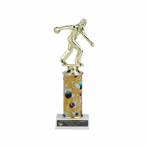 10, 11, 12 INCH ONE COLUMN SPORTS TROPHY TAKES FIGURE