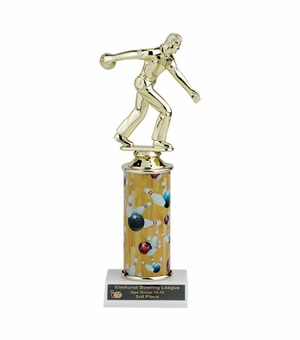 10, 11, 12 INCH ONE COLUMN SPORTS TROPHY TAKES FIGURE