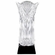 10-3/4 INCH HEIGHT HAND CUT CRYSTAL VASE MOUNTED ON BLACK CRYSTAL BASE 