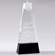 10-3/4 X 4-1/2 INCH OPTICAL CRYSTAL STAR TOWER AWARD BLACK CRYSTAL REFLECTIVE BASE