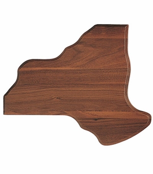 10-3/4 X13-1/4 NEW YORK STATE WALNUT PLAQUE
