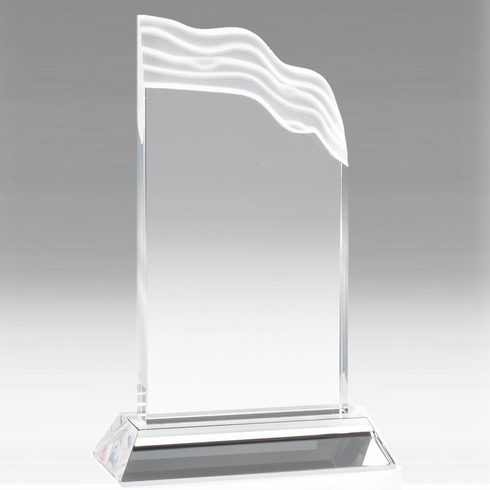 10 INCH CRYSTAL WAVE TROPHY 