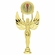  10 INCH GOLD PLASTIC FEMALE VICTORY TROPHY FIGURE-HOLDS 2 INCH INSERT