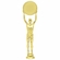 10 INCH GOLD PLASTIC MALE VICTORY TROPHY FIGURE-HOLDS 2 INCH INSERT