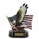 10 INCH  HAND PAINTED FULL COLOR EAGLE WITH AMERICAN FLAG TROPHY