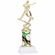 10 INCH MALE BASEBALL SPORT MOTION TROPHY ON A WHITE SYNTHETIC BASE