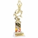 10 INCH MALE BASKETBALL SPORT MOTION TROPHY ON A WHITE SYNTHETIC BASE