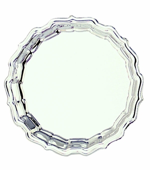10 INCH SILVER CHIPPENDALE TRAY, COOKIE PLATTER