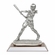10 INCH SILVER ELECTROPLATED FEMALE SOFTBALL PLAYER TROPHY 