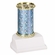 10" STAR SPARKLE COLUMN TROPHY LIGHT BLUE & GOLD SYNTHETIC WHITE BASE 