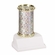 10" STAR SPARKLE COLUMN TROPHY SILVER & GOLD SYNTHETIC WHITE BASE 