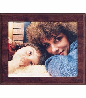 10 X 12 INCH PHOTO PLAQUE WALNUT FINISH HOLDS 8-1/2 X 11 PHOTO