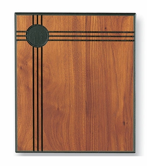 10 X 12 WALNUT PLAQUE WITH GROOVES, 2 INCH INSERT