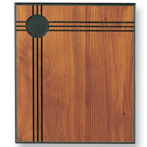 10 X 12 WALNUT PLAQUE WITH GROOVES, 2 INCH INSERT