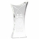 10 x 4-1/2 INCH OPTICAL CRYSTAL ANGLED SHAPE TOWER AWARD
