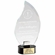 10 x 5 INCH OPTICAL CRYSTAL FLAME AWARD ON BLACK CRYSTAL BASE