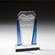 10 x 6 INCH OPTICAL CRYSTAL SHIELD SHAPE WITH BLUE TRIM