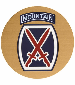 2 INCH 10TH MOUNTAIN DIVISION MEDALLION INSERT