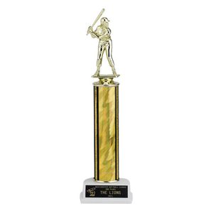 11-1/2, 12-1/2, 13-1/2 INCH SPLASH ONE COLUMN TROPHY TAKES FIGURE