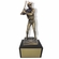 11-1/2 INCH HEIGHT ELECTROPLATED ANTIQUE BRASS BASEBALL PLAYER TROPHY ON BLACK MARBLE BASE