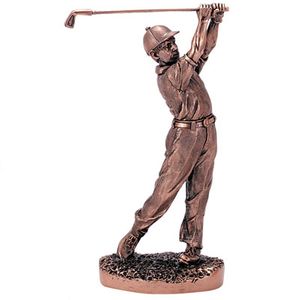 9-1/2 INCH MALE GOLF, ANTIQUE BRONZE