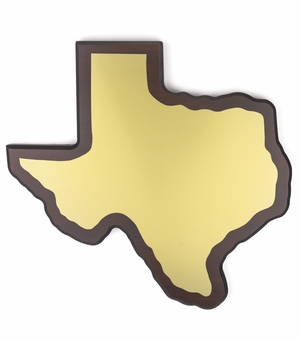 11-1/2 X 12-3/4 INCH STATE OF TEXAS WALNUT FINISH PLAQUE