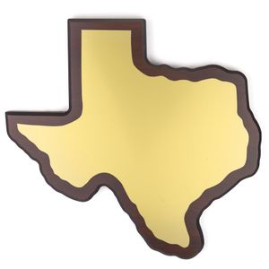 11-1/2 X 12-3/4 INCH STATE OF TEXAS WALNUT FINISH PLAQUE