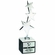 11-1/4 INCH BRIGHT SILVER DIE CAST METAL THREE STARS TROPHY