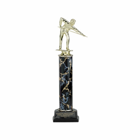 11, 12, 13 INCH ONE MARBLEIZED COLUMN TROPHY TAKES FIGURE
