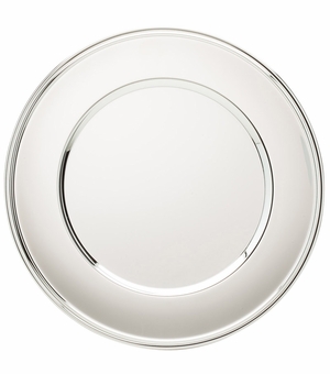 11-3/4 INCH DIAMETER CHROME PLATED ENGRAVABLE HIGH POLISHED TRAY