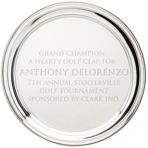 11 INCH CHROME PLATED CHIPPENDALE HIGH POLISHED PLATE