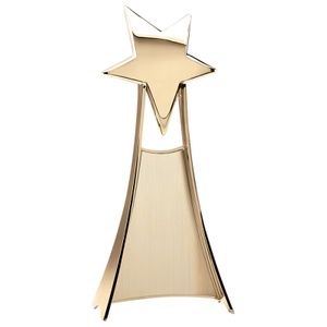 11 INCH BRIGHT GOLD FINISH SHOOTING STAR TOWER TROPHY