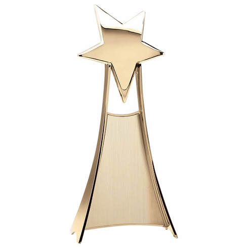 11 INCH BRIGHT GOLD FINISH SHOOTING STAR TOWER TROPHY