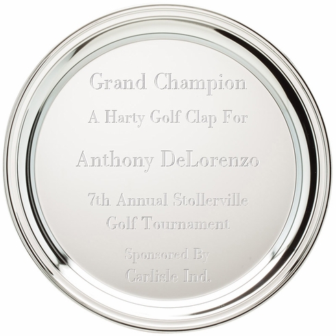 11 INCH CHROME PLATED CHIPPENDALE HIGH POLISHED PLATE