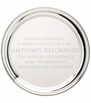 11 INCH CHROME PLATED CHIPPENDALE HIGH POLISHED PLATE
