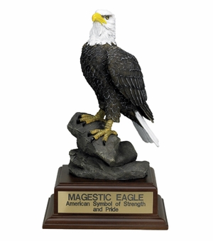 11 INCH MAJESTIC EAGLE TROPHY,  WITHOUT PLATE