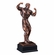 11 INCH MALE BODY BUILDER ELECTROPLATED ANTIQUE BRONZE TROPHY