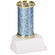 11" STAR SPARKLE COLUMN TROPHY LIGHT BLUE & GOLD SYNTHETIC WHITE BASE 