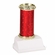 11" STAR SPARKLE COLUMN TROPHY RED & GOLD SYNTHETIC WHITE BASE 
