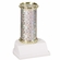 11" STAR SPARKLE COLUMN TROPHY SILVER & GOLD SYNTHETIC WHITE BASE 